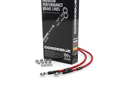 Goodridge 10-13 Yamaha FZ8 Red Front Race Brake Lines Discount