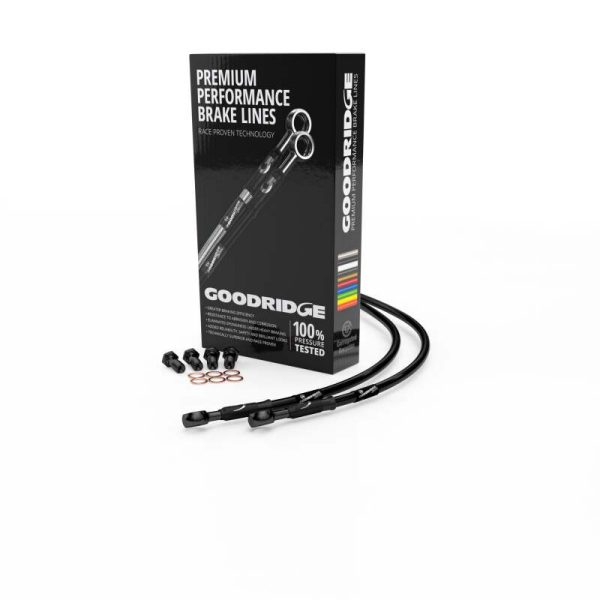 Goodridge 10-15 Yamaha FZ8 NA SA ABS Black Front SS Brake Lines w Black Fittings Supply