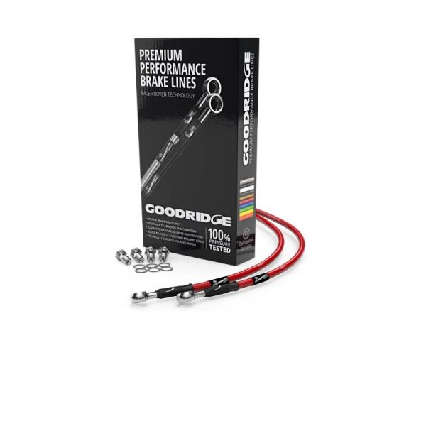 Goodridge 10-13 Yamaha FZ8 Red Rear SS Brake Lines Online