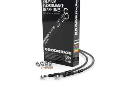 Goodridge 10-13 Yamaha FZ8 Carbon Front Race Brake Lines For Sale