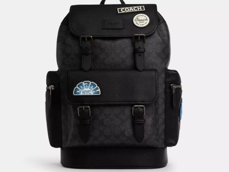 Coach Outlet Sprint Backpack In Signature Canvas With Patches Supply