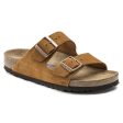 Birkenstock Arizona Suede Soft Footbed Sandal in Mink Discount