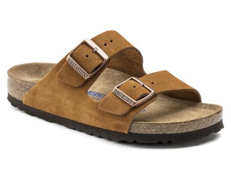 Birkenstock Arizona Suede Soft Footbed Sandal in Mink Discount