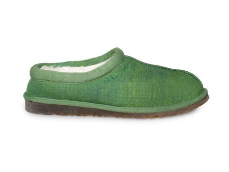 UGG Tasman Natural Canvas Leaf Green Slippers - Men s on Sale