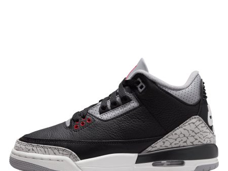 Air Jordan 3 Retro  Black Cement  (GS) - Black Fire Red Online Hot Sale