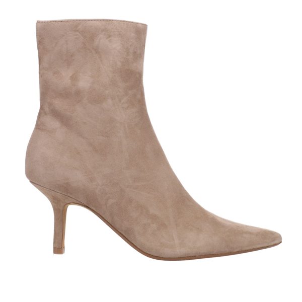 Alston Suede Ankle Zippered Pointed Toe Booties For Sale