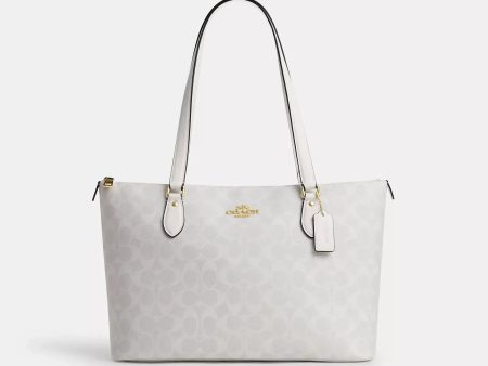 Coach Outlet Gallery Tote In Signature Canvas Online now