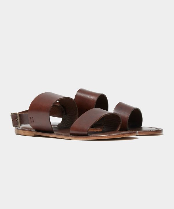 Tuscan Leather Double Strap Sandal in Brown Fashion