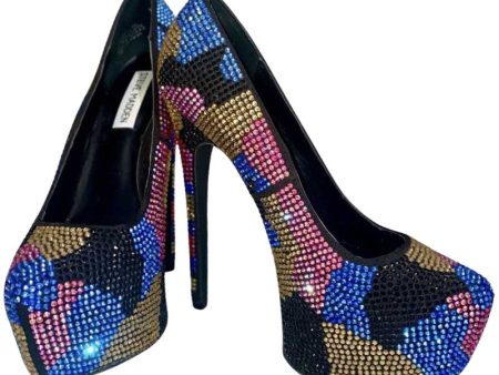 DYVINAL MULTI-COLORED RHINESTONE PLATFORM HEELS - SM REBOOTED Hot on Sale