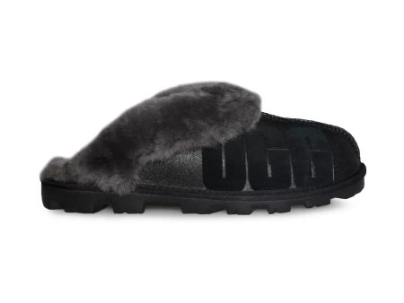 UGG Coquette Sparkle Black Slippers - Women s For Cheap