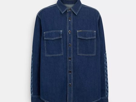 Coach Outlet Denim Overshirt Discount