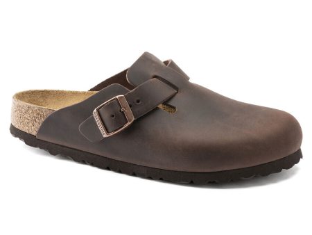 Birkenstock Boston Oiled Leather Classic Footbed Clog in Habana Online Sale