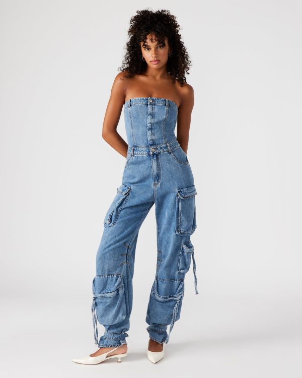 DUO DENIM JUMPSUIT Hot on Sale