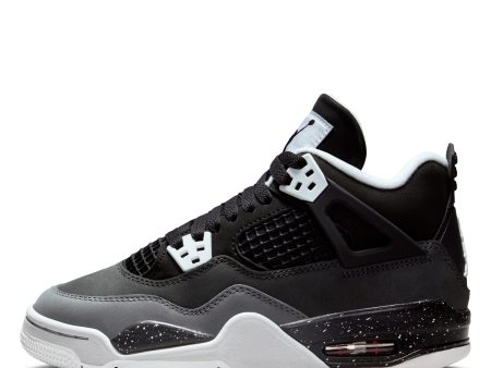 Air Jordan 4 Retro  Fear  (GS) - Black White Cheap