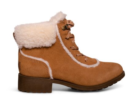 UGG Bodie Fur Lace Boot Chestnut Boots - Women s Hot on Sale