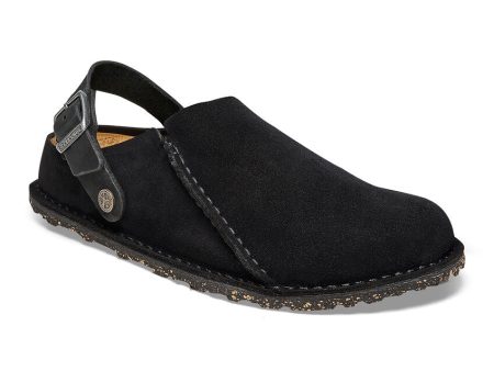 Birkenstock Lutry Premium Suede Leather in Black Discount