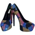 DYVINAL MULTI-COLORED RHINESTONE PLATFORM HEELS - SM REBOOTED Sale