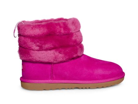 UGG Fluff Mini Quilted Fuchsia Boots - Youth For Sale