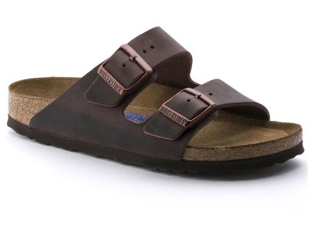 Birkenstock Arizona Oiled Leather Soft Footbed Sandal in Habana on Sale