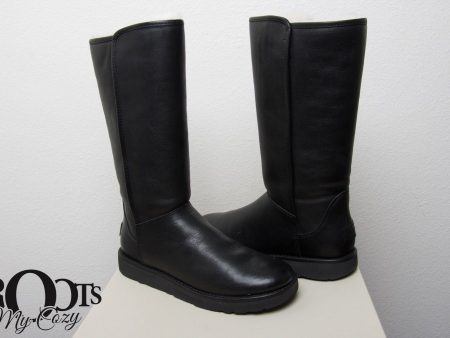 UGG Abree II Tall Leather Nero Boots Fashion