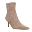 Alston Suede Ankle Zippered Pointed Toe Booties For Sale