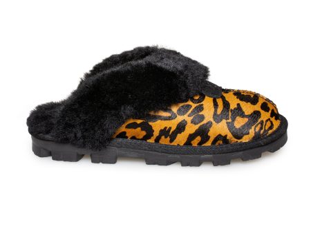 UGG Coquette Panther Print Butterscotch Slippers - Women s For Sale