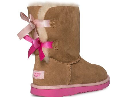 UGG Bailey Bow II Chestnut   Pink Azalea Boots - Youth For Sale