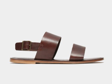 Tuscan Leather Double Strap Sandal in Brown Fashion