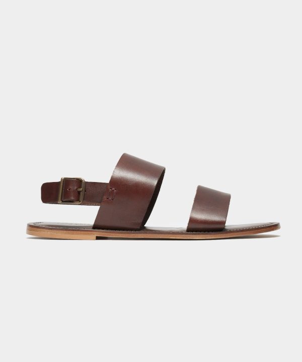 Tuscan Leather Double Strap Sandal in Brown Fashion