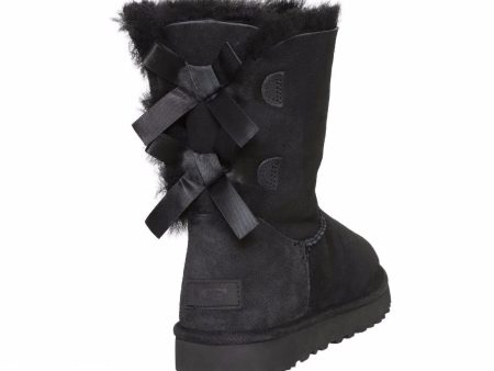 UGG Bailey Bow II Black Boots - Youth   Toddler Online now