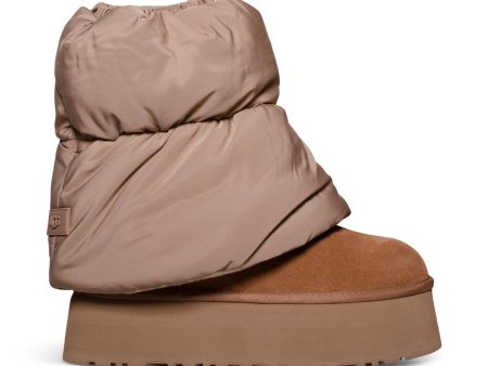 UGG Classic Mini Dipper Puffer Platform Amphora Chestnut Boots - Women s For Cheap