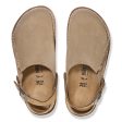 Birkenstock Lutry Premium Suede Leather in Gray Taupe Discount