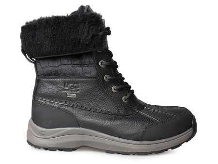 UGG Adirondack III Velvet Croc Black Boots - Women s For Cheap