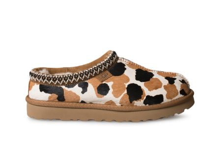 UGG Tasman Cow Print Chestnut Slippers - Women s Fashion