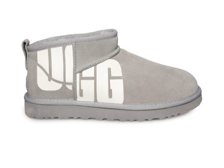 UGG Ultra Mini Chopd Cobble Grey Boots - Women s Discount