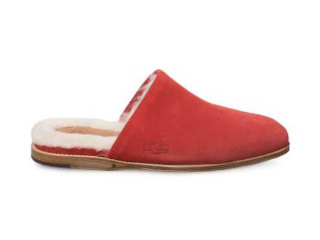 UGG Chateau Slip On Samba Red Slippers - Women s Sale