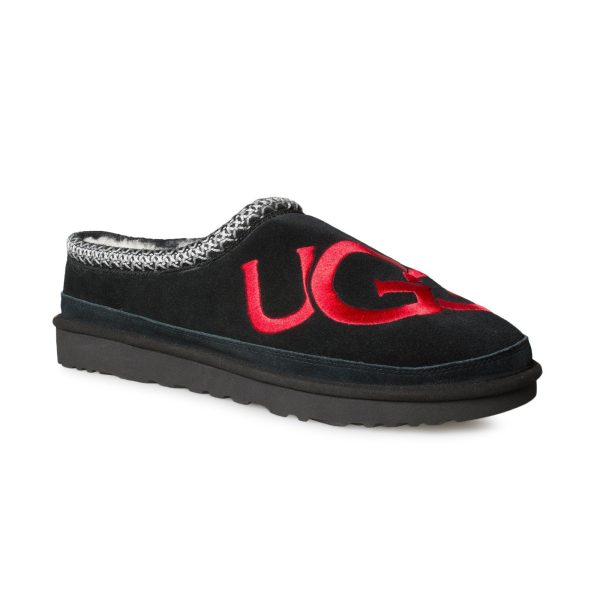 UGG Tasman Logo Black Slippers - Men s Sale