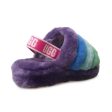 UGG Fluff Yeah Pride Slide Purple Rainbow Slippers - Women s Sale