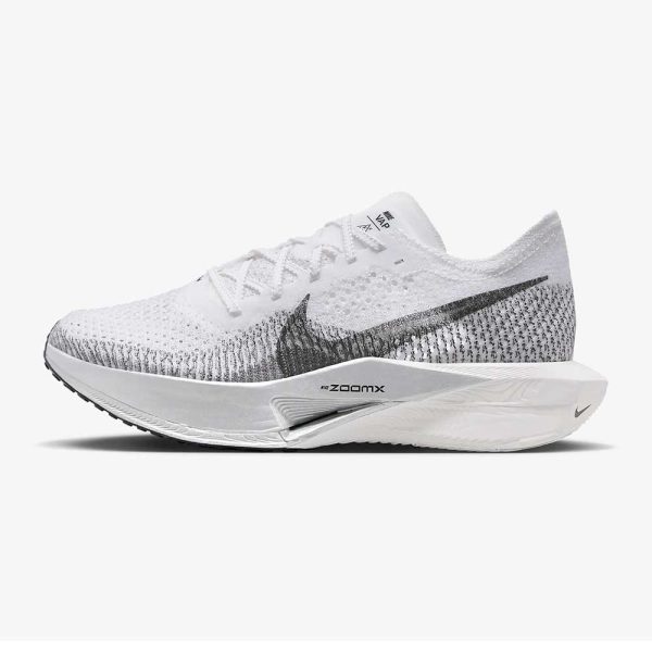 Women s Nike ZoomX Vaporfly Next% 3 Running Shoe- White Dark Smoke Grey Particle Grey- Regular (B) For Cheap