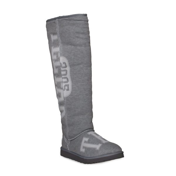 UGG X Telfar Fleece Tall Heather Grey Boots - Women s Fashion