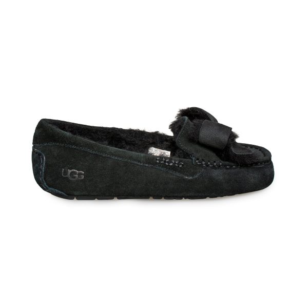 UGG Ansley Heritage Bow Black Slippers - Women s Supply