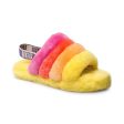 UGG Fluff Yeah Slide Pride Rainbow Yellow Slippers - Men s Cheap