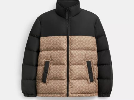 Coach Outlet Signature Down Jacket In Recycled Polyester Hot on Sale