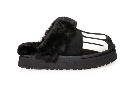 UGG Disquette Chopd Black Slippers - Women s For Cheap