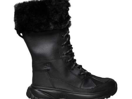 UGG Yose Tall Fluff Black Boots - Women s Discount