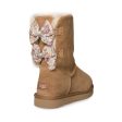 UGG Bailey Bow Abstract Splatter Chestnut Boots - Women s For Cheap