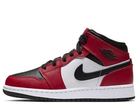 Air Jordan 1 Mid GS  Chicago Black Toe  554725-069 on Sale