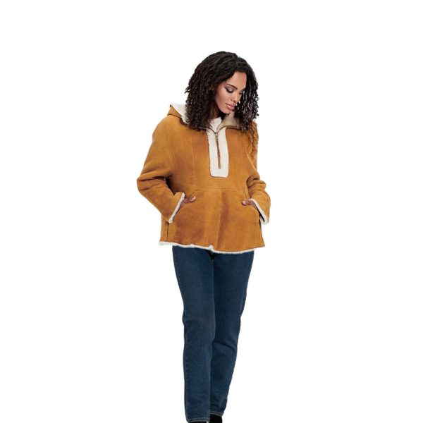 UGG LU Reversible Shearling Chestnut Hoodie - Women s Discount