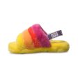 UGG Fluff Yeah Slide Pride Rainbow Yellow Slippers - Men s Cheap