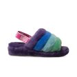 UGG Fluff Yeah Pride Slide Purple Rainbow Slippers - Women s Sale